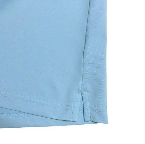 GREG NORMAN Blue Short Sleeve Pique Collar Polo Shirt Size Large - Picture 3 of 6